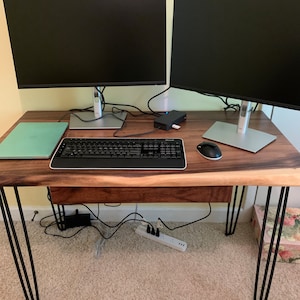 Live Edge Desk with Hairpin Legs photo review