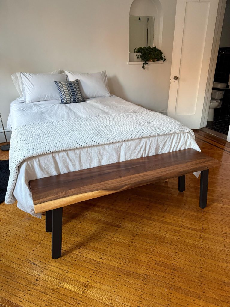 Live Edge Walnut Bench photo review