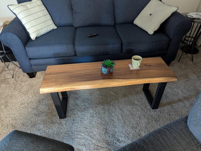 Live Edge Walnut Bench photo review