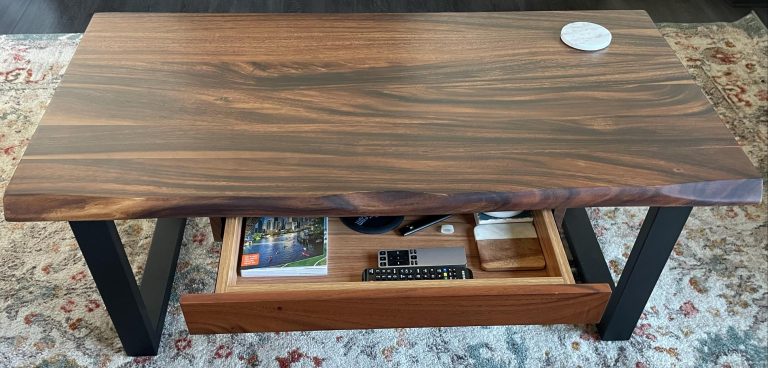 Live Edge Coffee Table with Storage photo review