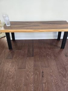 Live Edge Walnut Bench photo review