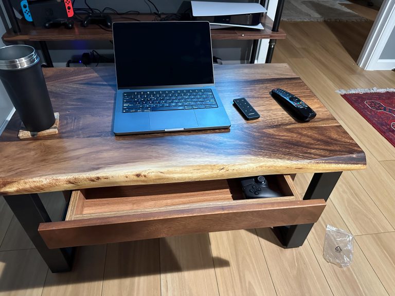 Live Edge Coffee Table with Storage photo review