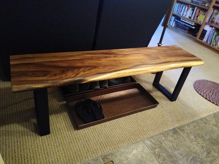 Live Edge Walnut Bench photo review