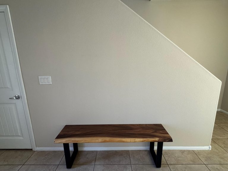 Live Edge Walnut Bench photo review