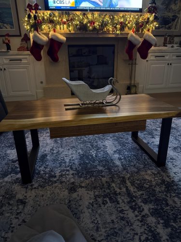 Live Edge Coffee Table with Storage photo review