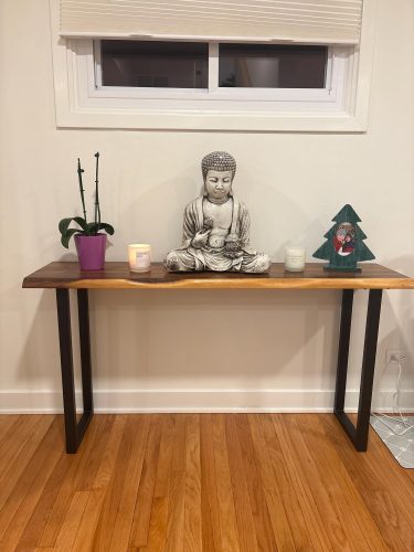 Live Edge Walnut Bench photo review