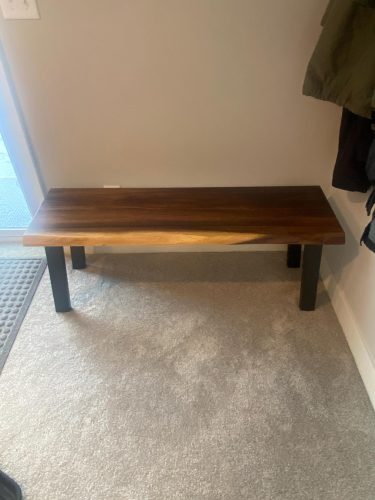 Live Edge Walnut Bench photo review