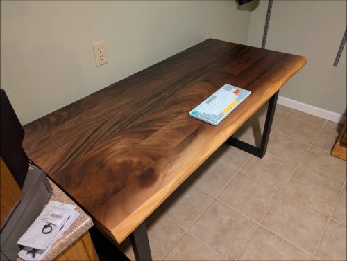 Live Edge Desk with U Shaped Legs photo review